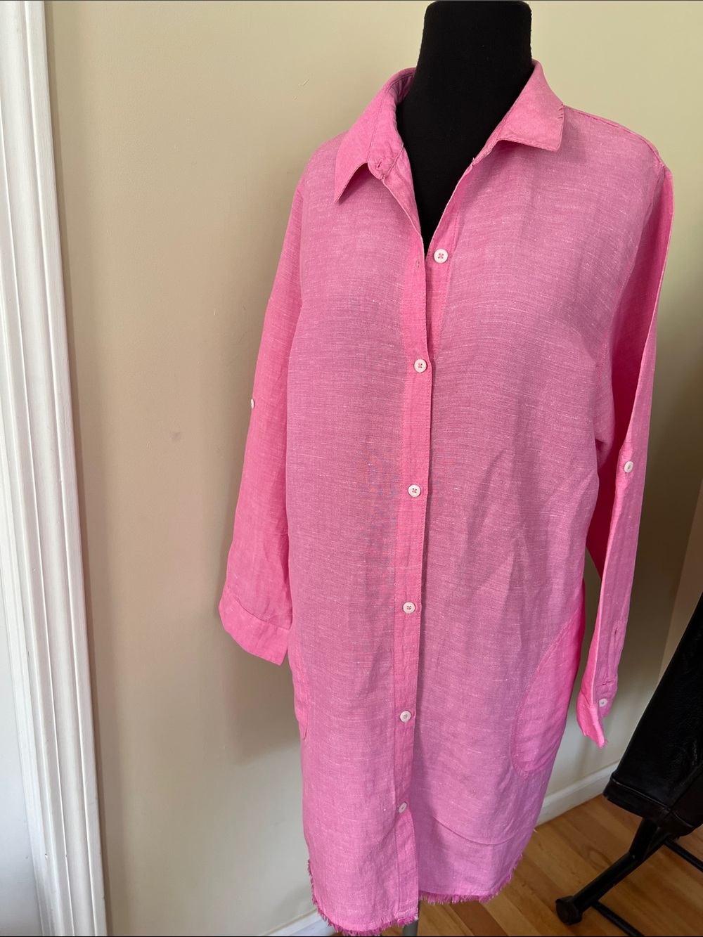 Tommy Bahama Pink Women's Lightweight Button-Down Tunic